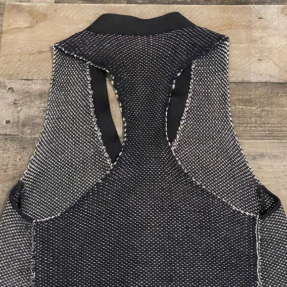 Missoni Sweater Vest Cardigan Sleeveless Racerback Knit Black Metallic Silver - Picture 8 of 16